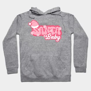 Santa Baby Pink Santa Hat Hoodie